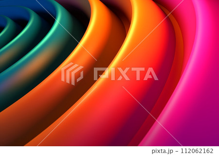 Abstract colorful wavy background in vibrant orange, red, and pink tones 112062162