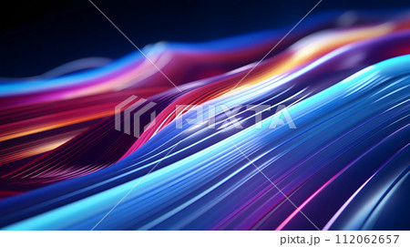Radiant Velocity: Neon Fiber Optic Lines and Abstract Speed Trails 112062657