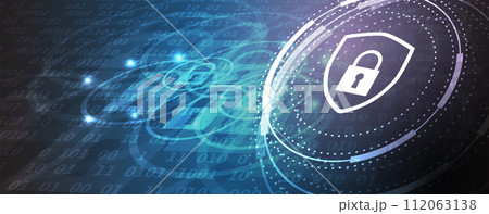 Cyber security and information or network protection. Future cyber technology web services for business and internet project 112063138
