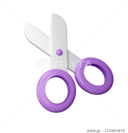 3d scissors. Education, medicine, hairdressing supplies, stationery. icon isolated on background, icon symbol clipping path. 3d render illustration 3d scissors. Education, medicine, hairdressing supplies, stationery. icon isolated on background, icon symbol clipping path. 3d render illustration 112063878