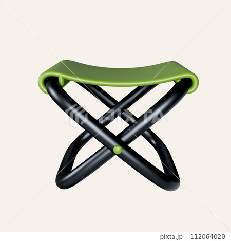 3d camping chair. elements for camping, hiking , summer camp, traveling, trip. icon isolated on white background. 3d rendering illustration. Clipping path. 3d camping chair. elements for camping, hiking , summer camp, traveling, trip. icon isolated on white background. 3d rendering illustration. Clipping path. 112064020