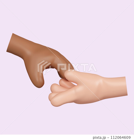 3d Hands reaching towards each other. Concept of human relation, togetherness or partnership. 3d Hands reaching towards each other. Concept of human relation, togetherness or partnership. 112064609