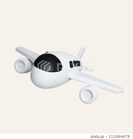 3D air plane, Tourism and travel concept, minimal style, Flat . icon isolated on white background. 3d rendering illustration. Clipping path. 3D air plane, Tourism and travel concept, minimal style, Flat . icon isolated on white background. 3d rendering illustration. Clipping path. 112064679