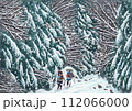 雪の八ヶ岳赤岳鉱泉への道　雪の北沢登山道　F4版 112066000