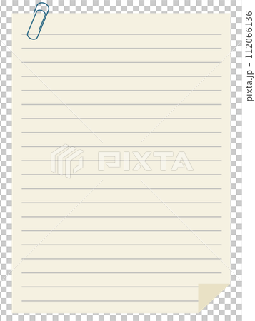 クリップで止められた紙 112066136