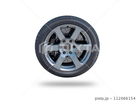 Car tires, safety separated from the background, clipping part 112066154