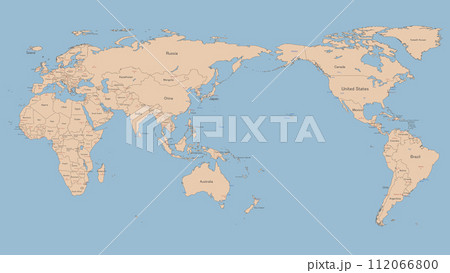 世界地図　地球 BG　背景　イメージ　都市名　国名 112066800