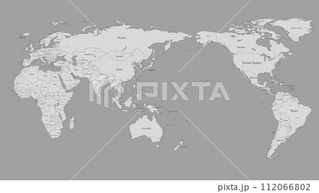世界地図　地球 BG　背景　イメージ　都市名　国名 112066802