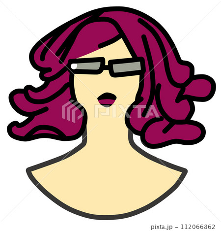 個性的な女性のマーク 112066862