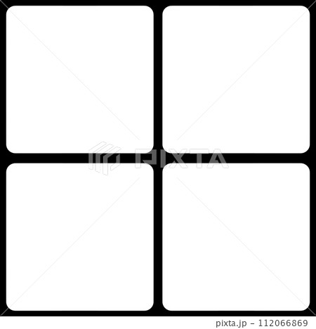 四分割のフレーム 112066869