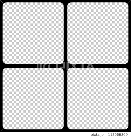 四分割のフレーム 112066869