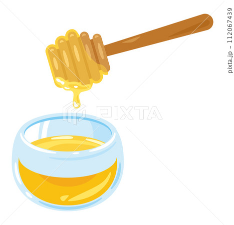 容器に入ったハチミツ 112067439