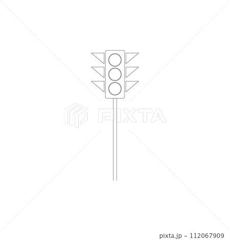Signal traffic light on road Signal traffic light on road 112067909
