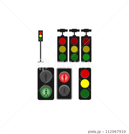 Signal traffic light on road 112067910