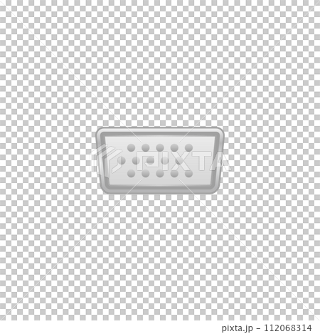 Simple illustration_black analog RGB cable male_outlet (port) Simple illustration_black analog RGB cable male_outlet (port) 112068314