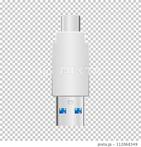 簡單圖解_白色轉換適配器_USB Type-C to USB Type-A 3.0 簡單圖解_白色轉換適配器_USB Type-C to USB Type-A 3.0 112068349