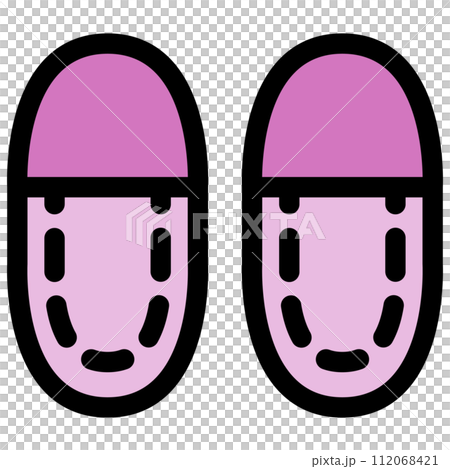 Color single item icon of items necessary for disaster prevention: slippers 112068421