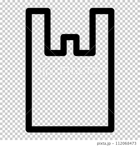 Line drawing single item icon bag of items necessary for disaster prevention 112068473