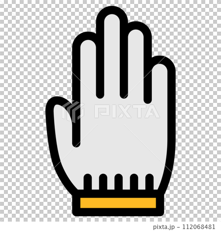 Color single item icon of items necessary for disaster prevention: work gloves Color single item icon of items necessary for disaster prevention: work gloves 112068481
