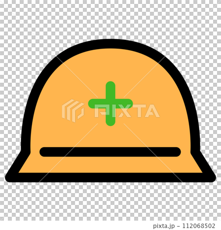 防災所需物品的彩色單品圖示：頭盔 112068502