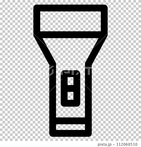 防災所需物品的線條畫單項圖示 手電筒 112068510