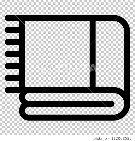 Line drawing single item icon of items necessary for disaster prevention - winter clothes 112068583