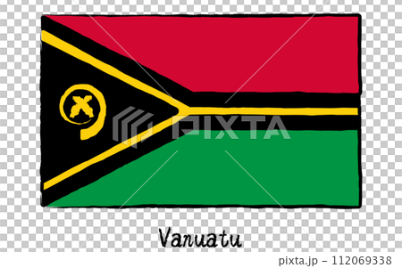 Analog hand-drawn style flags of the world, Vanuatu Analog hand-drawn style flags of the world, Vanuatu 112069338