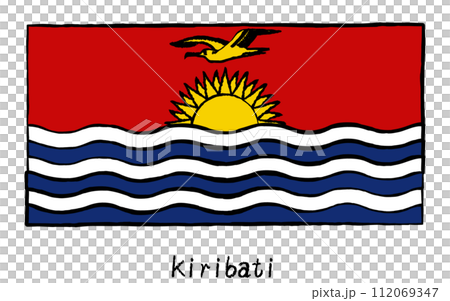 模擬手繪風格的世界國旗，吉里巴斯 112069347