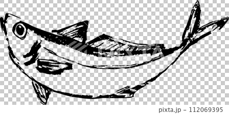竹莢魚的 Sumi-e 插圖 112069395