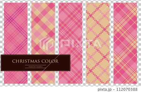 pink and gold christmas check pattern set pink and gold christmas check pattern set 112070388