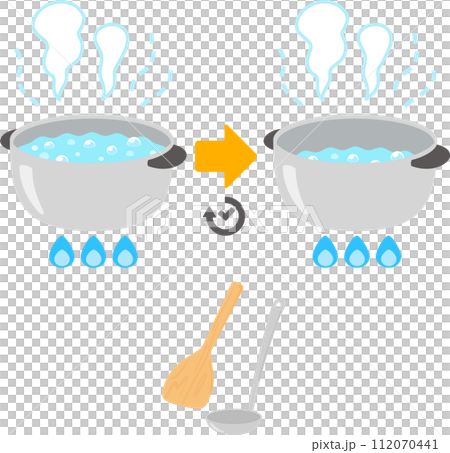 將水放入鍋中煮沸，然後煮沸。 112070441