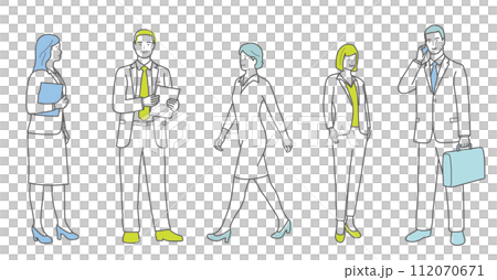Business people flat illustration set 112070671