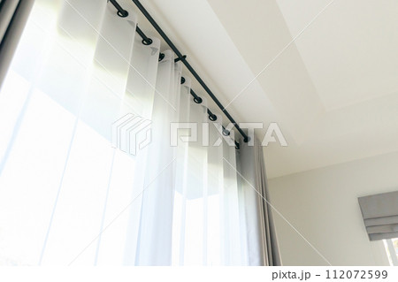 Curtain window interior decoration in living room 112072599