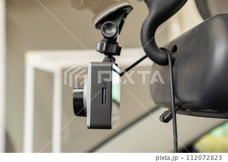 Car CCTV camera video recorder for driving safety on the road 112072823