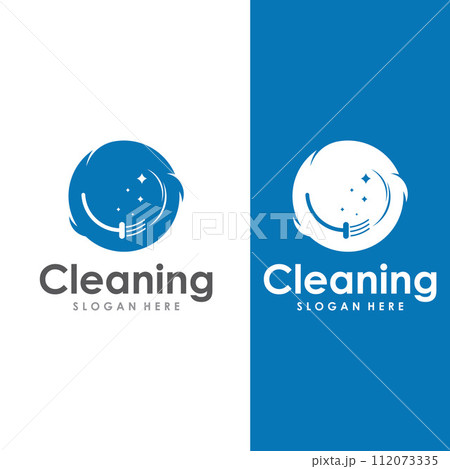 Cleaning logo, cleaning protection logo and house cleaning logo.With a template illustration vector design concept. Cleaning logo, cleaning protection logo and house cleaning logo.With a template illustration vector design concept. 112073335