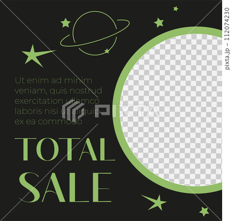 Total sale, discounts in store or shop vector 112074230