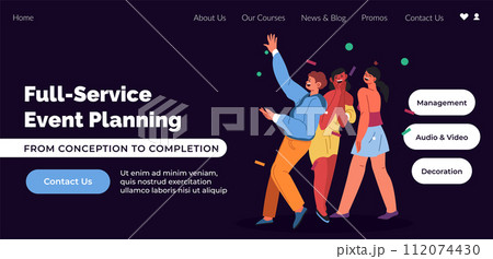 Full service event planning, website page site 112074430