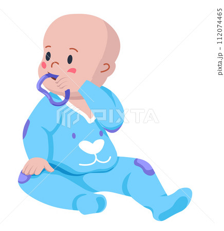 Infant in onesie, cute boy kid personage vector Infant in onesie, cute boy kid personage vector 112074465