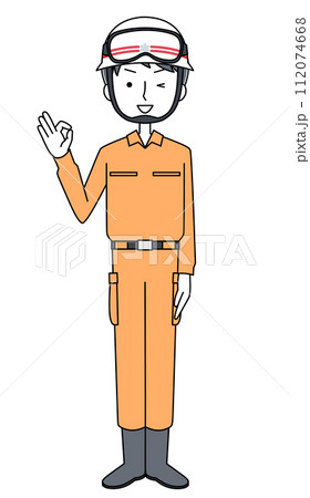 オッケーサイン　消防士（レスキュー隊） 112074668