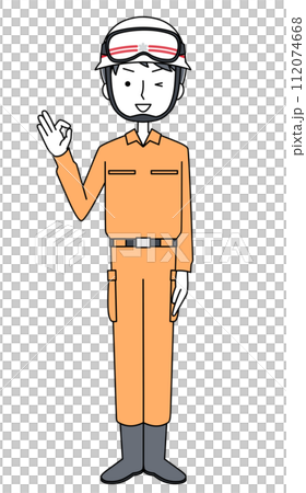 オッケーサイン　消防士（レスキュー隊） 112074668