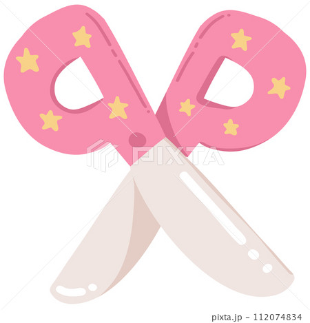 Pink Scissors Illustration Pink Scissors Illustration 112074834