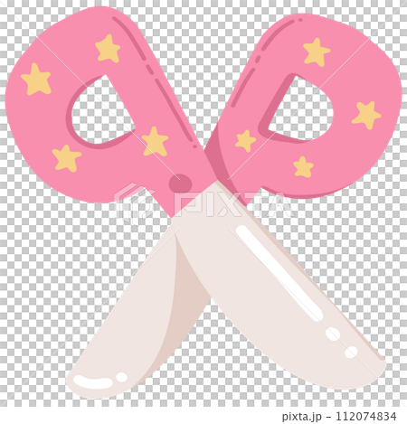 Pink Scissors Illustration Pink Scissors Illustration 112074834