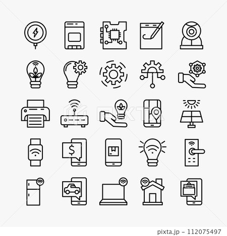 Technology icon set. Tech, science, innovation icons collection. vector illustration 112075497
