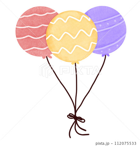 colorful balloons isolated on white 112075533