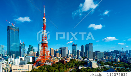 Aerial view of Minato, Tokyo, Japan Aerial view of Minato, Tokyo, Japan 112075633