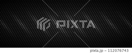 Black carbon fiber texture steel background. Dark metal texture carbon fiber background. Web design template 112076743