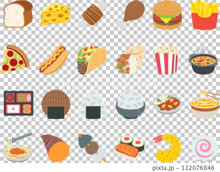 Food icon set 112076846