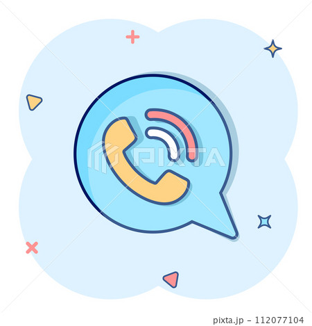 Mobile phone icon in comic style. Telephone talk cartoon vector illustration on white isolated background. Hotline contact splash effect business concept. Mobile phone icon in comic style. Telephone talk cartoon vector illustration on white isolated background. Hotline contact splash effect business concept. 112077104