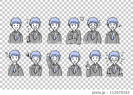 男學生各種表情 男學生各種表情 112078383
