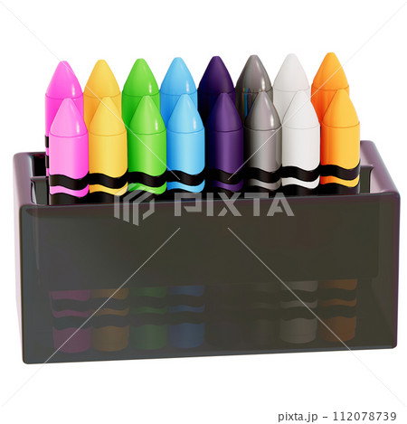 Art supplies for teacher's day Clipart, Crayon , back to school on transparent background, 3D Rendering Art supplies for teacher's day Clipart, Crayon , back to school on transparent background, 3D Rendering 112078739